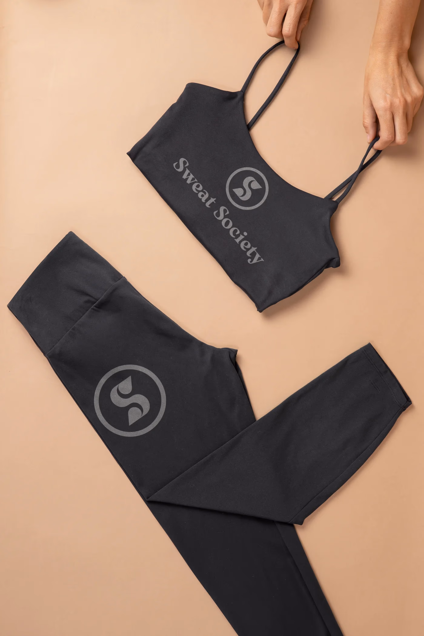 Sweat Social branded sweatshirt apparel mockup designed by Desque