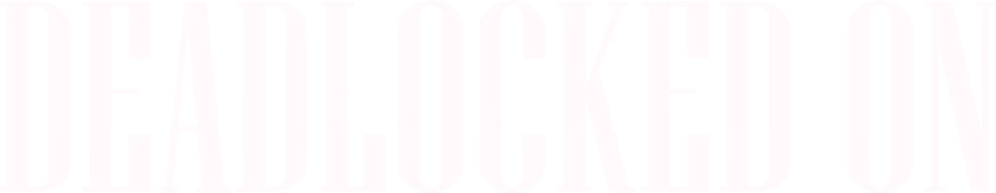 Deadlocked On light wordmark on dark background by Desque