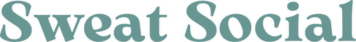 Sweat Social primary wordmark designed by Desque